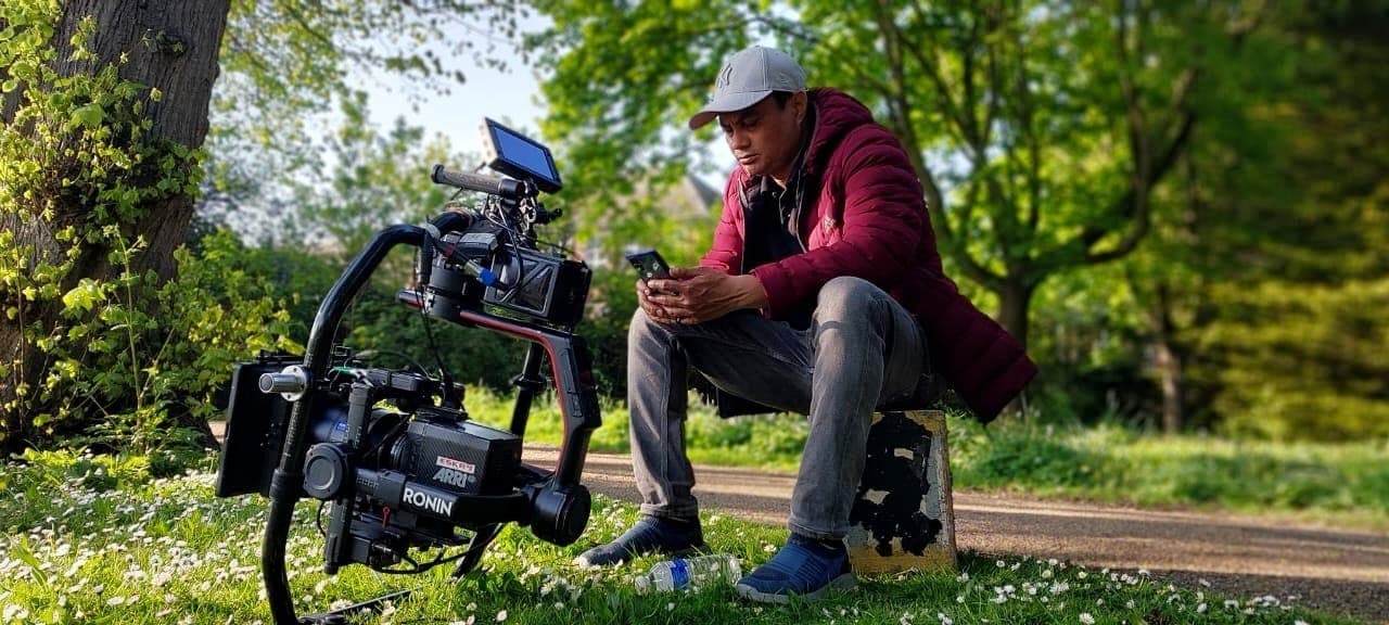Virendra K on set